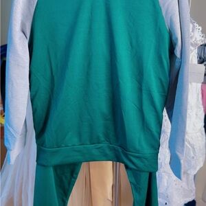 Boys Colorblock Green Gray Hoodie Sweatshirt set, 2-piece outfit NWOT